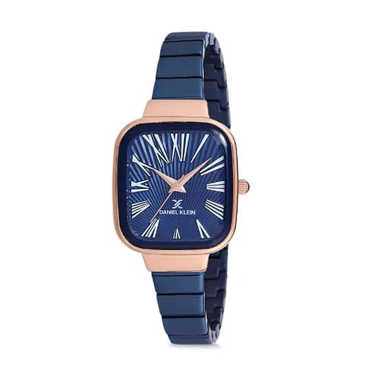 Relógio Analógico Feminino Daniel Klein Premium DK12179-5 - Azul e Rosa Ouro