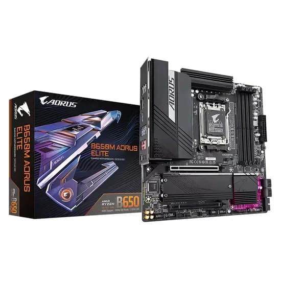 Placa Mãe Gigabyte B650M Aorus Elite Ax DDR5 Socket AM5 Chipset AMD B650 Micro ATX