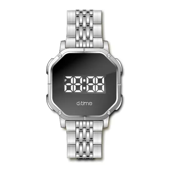 Relógio Digital Masculino Daniel Klein D Time DK.1.12334-1 - Prata