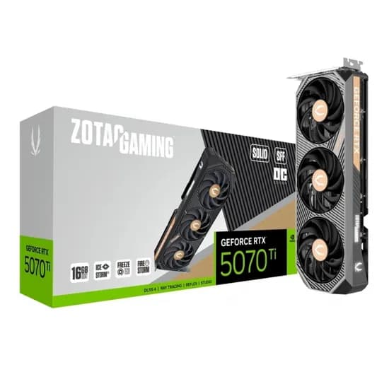 VGA RTX5070TI 16GB Zotac Solid SFF Oc Edi GDDR7 ZT-B50710J3-10P 288-2N765-500Z6