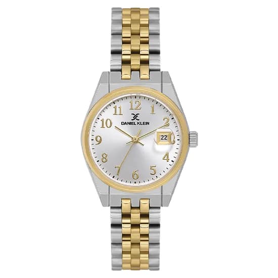 Relogio Analogico Feminino Daniel Klein DK.1.13984-4 Premium Lady / Pulseira de Aço Inoxidável - Prata/Dourado