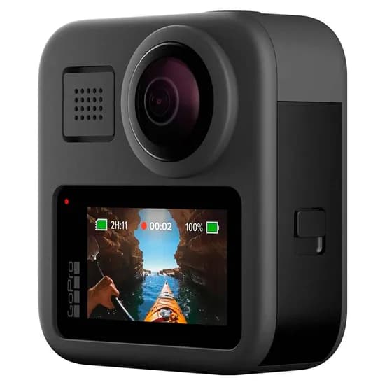 Câmera de Ação Gopro Max 360 CHDHZ-203-RW - 16.6MP - 5.6K - À Prova D'Água - Preto