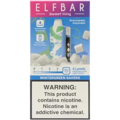 Vaper Descartavel Elfbar Sweet King Wintergreen Savers 40000 Puffs