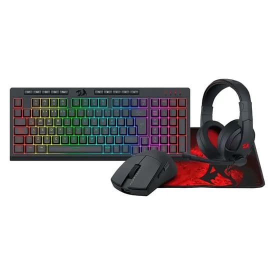 Kit Gamer Redragon Teclado K515RGB-SP + Mouse M724 + Headset S211 + Mousepad P016 - S147-SP