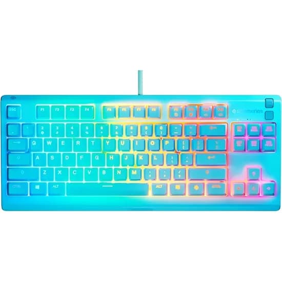 Teclado Gamer Steelseries 64940 Apex 3 TKL RGB - Aqua (Inglês)
