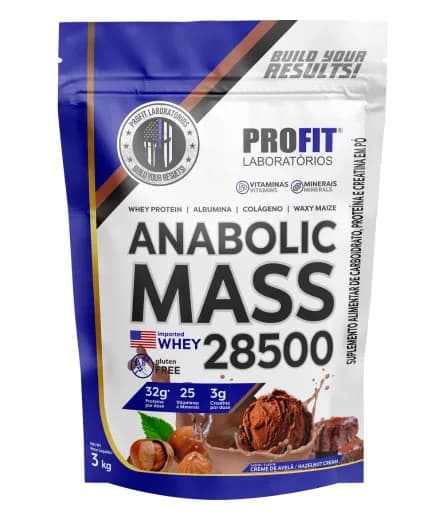 Profit Anabolic Mass 28500 3KG - Creme de Avelã