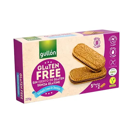 Galletitas Gullón Crema de Chocolate Sin Gluten 225G
