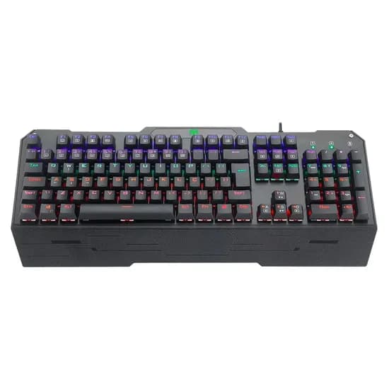 Teclado Gamer T-Dagger Battleship T-TGK301-BL Rainbow Switch Blue - Preto