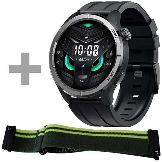 Relógio Haylou Solar Neo HF008 com Bluetooth - Preto + Pulseira (Anatel)