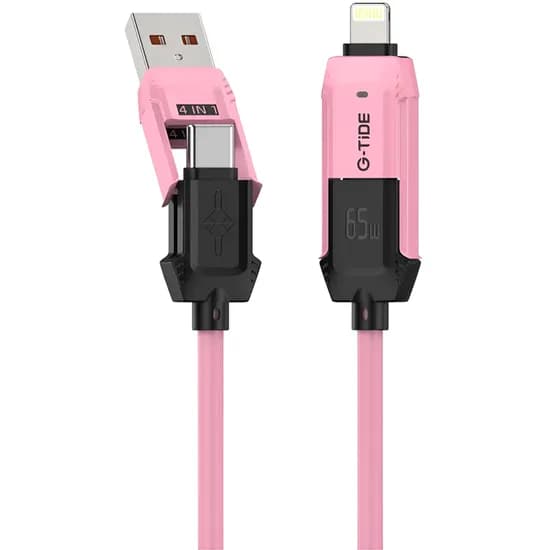 Cabo G-Tide Vida Colorida PC155-3 - 4 Em 1 - 1.5 Metros - Rosa