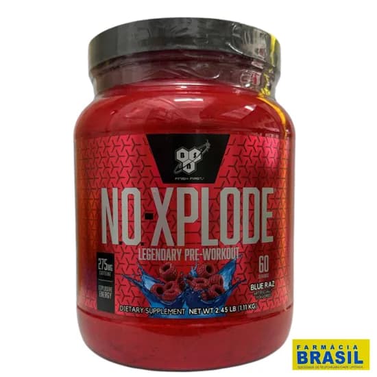 BSN Suplemento N.O-Xplode Pre-Workout Igniter Blue Raz (1.11KG) No Xplode 60 Servicios