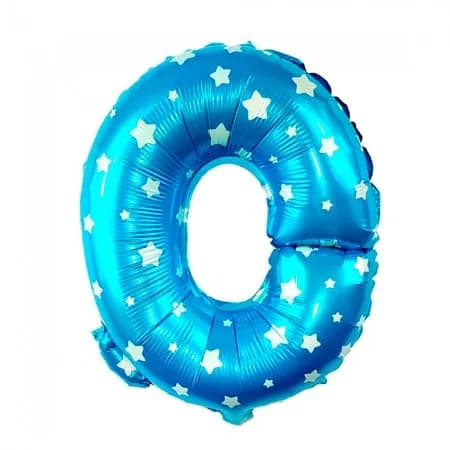 Balao Letra O Azul 16 Polegadas