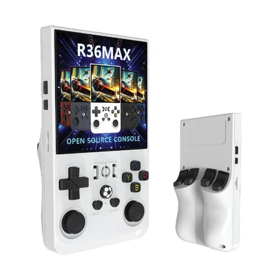 Console Game Portatil R36 Max / 4.0" / TF Card 64GB / 1GB + 8GB / 4000MAH / 5V / 1.5A - Branco