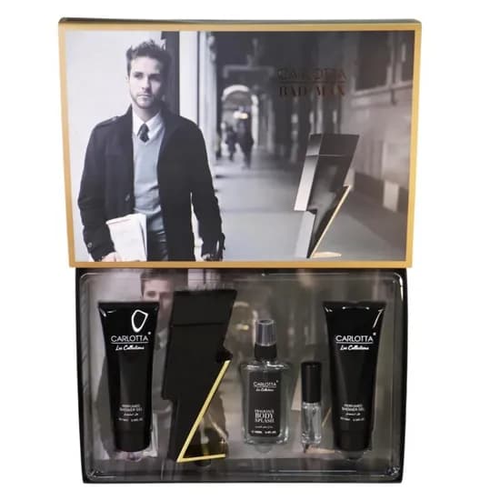 Kit Perfume Masculino Carlotta Bad Man 5PZS