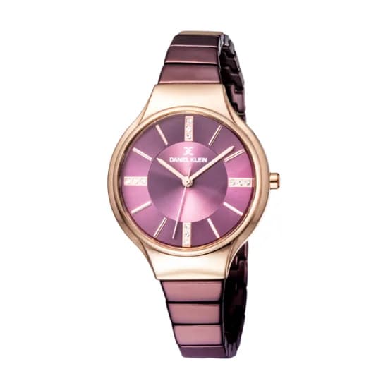 Relógio Analógico Feminino Daniel Klein Premium DK11947-7 - Roxo/Dourado