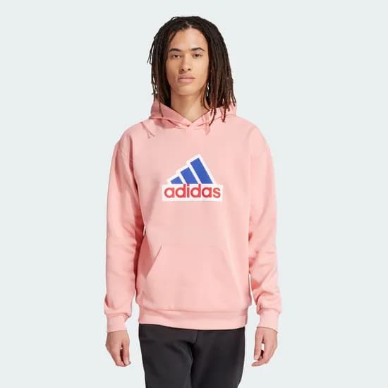 Moleton Adidas Icons Badge Sport Rosa
