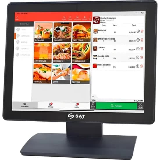 Monitor 15 Touch SAT1054FPH / HDMI/ VGA/ USB/ Touch/ 75X75