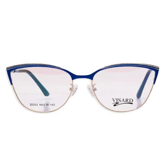 Armação para Óculos de Grau RX Visard 20202 54-18-142 Col.02 - Azul/Dourado