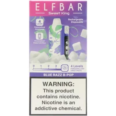 Vaper Descartavel Elfbar Sweet King Blue Razz B-Pop 40000 Puffs