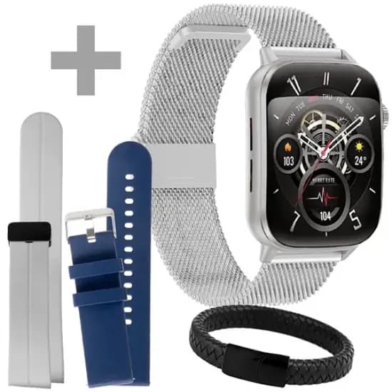 Relogio Smartwatch G-Tide S6 Pro com Bluetooth / 1.95" / IP68 - Cinza + Perfume