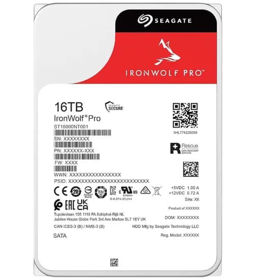 HD 16TB Seagate Ironwolf Pro SATA6 7200RPM ST16000NT001