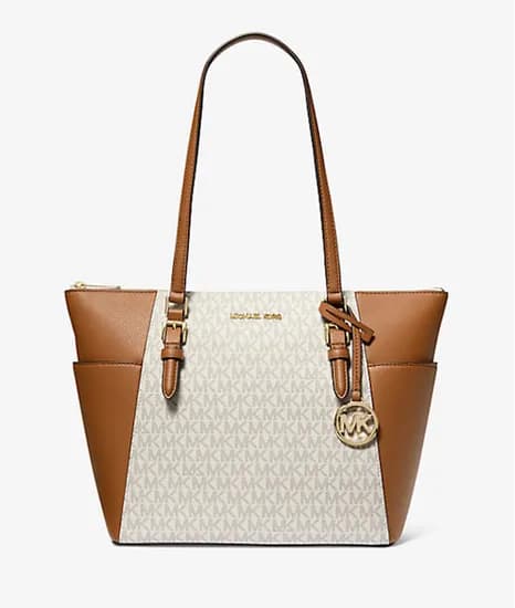 Bolso de Mano Femenino Michael Kors Charlotte Grande de Piel Saffiano Con Cierre Superior