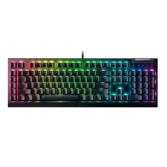 Teclado Razer Blackwidow V4 X RZ03-04701900-R3U1 RGB Switch Yellow Inglês - Preto