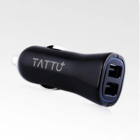 Tattu Dual USB Car Charger PSA-24U2-LB
