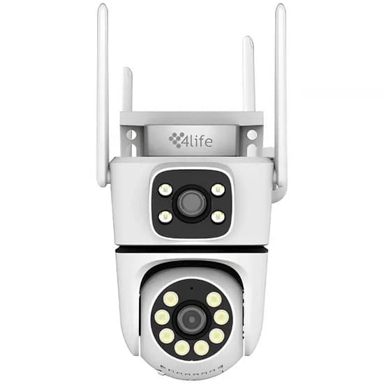 Câmera IP 4LIFE Dualvue FLD25X 3.5K com Wi-Fi - Branca