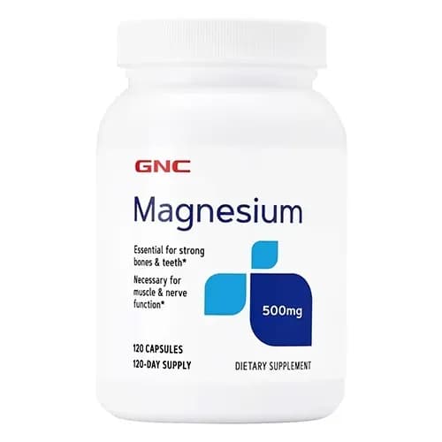 Suplemento GNC Magnesium 500MG 120 Cápsulas
