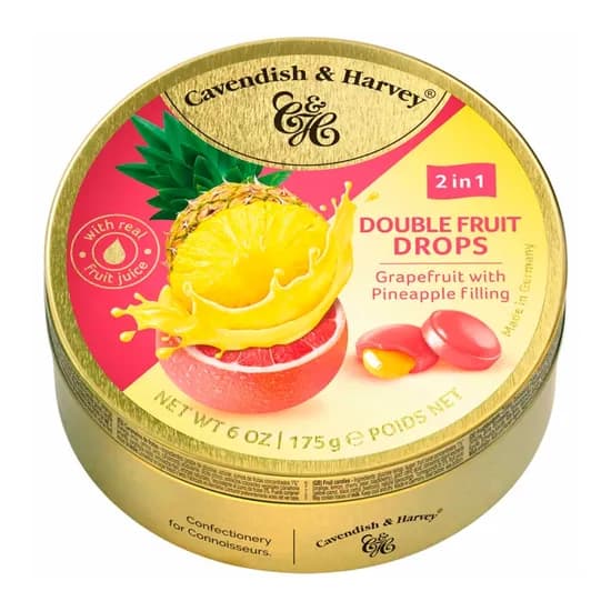 Bala Cavendish Toranja e Abacaxi Lata 175G
