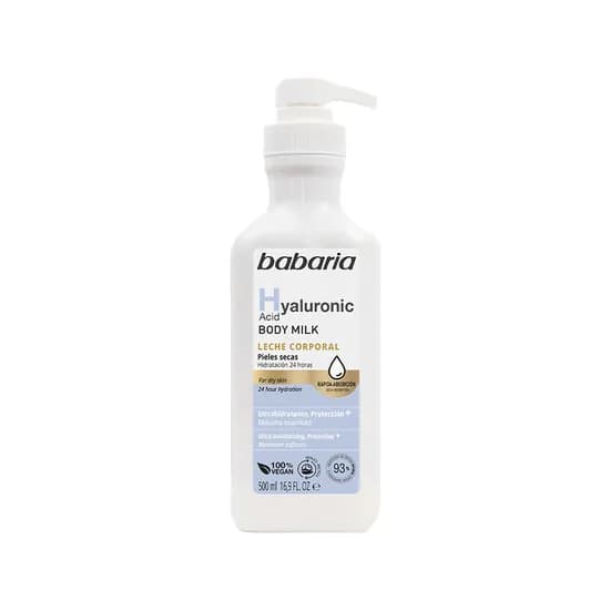 Leche Corporal Babaria Hyaluronic Acid Piel Seca 500ML