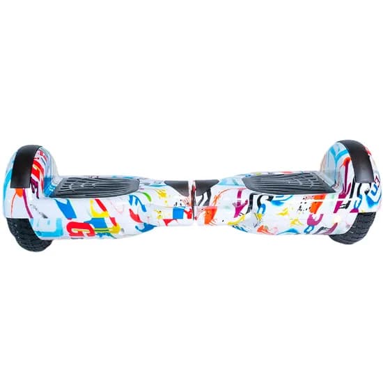 Scooter Hoverboard Interbras 6.5" / 36V - 2,4AH / Bluetooth / LED - N2 Branco Grafitti