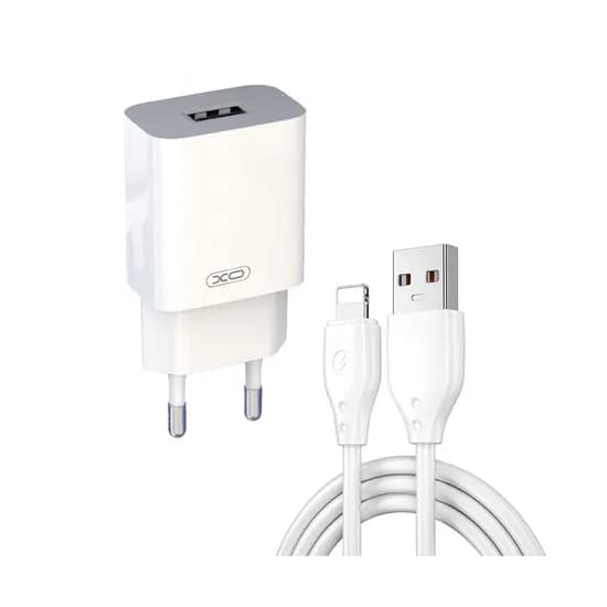 Carregador Xo L99 USB-A/2.4A/com Cabo Lightning - Branco
