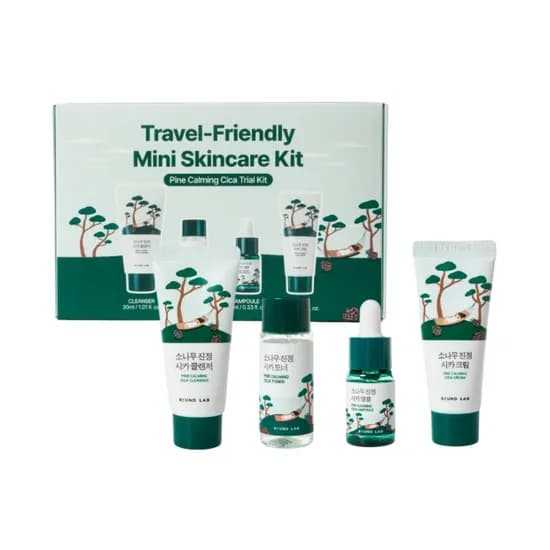 Kit Skincare Round Lab Pine Calming Cica Trial Kit 4PCS