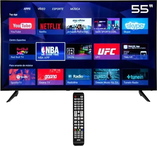 Smart TV LED Hye 55" HYE55ATUX 4K Uhd/Wifi/Bluetooth/Android 15