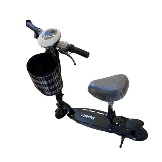 Patinete Scooter Eletrica com Assento e Cesto 1KM/H 240/500