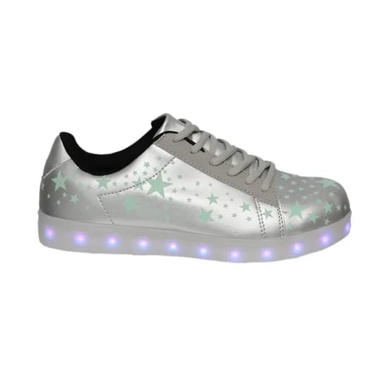 Tênis LED 998 Silver Número 32