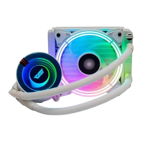 Water Cooler Cpu Aigo Darkflash Symphony TR120 Liquid, Argb, Branco, 120MM, Intel 115X/ 1200/ 1366/ 1700/ 2011(V3), AMD AM2+/ AM3+/ AM4/ AM5/ FM2+