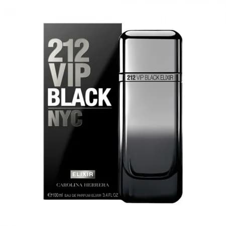 Perfume Carolina Herrera 212 Vip Black NYC Elixir Masculino 100ML