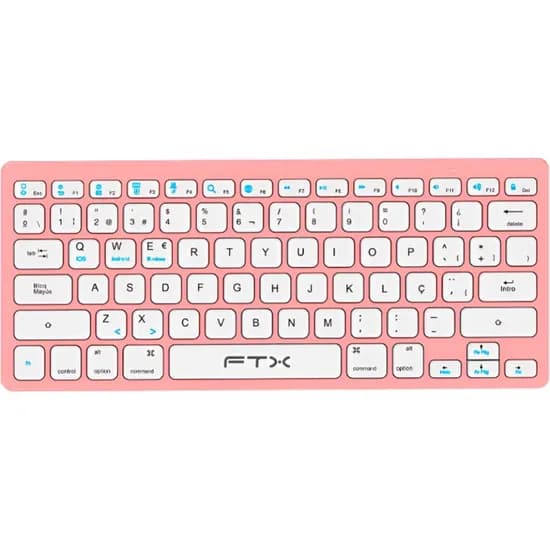 Teclado FTX B1000 Ultra Slim Sem Fio - Rosa (Português)