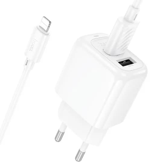 Carregador Hoco CS51A com Duas Entradas USB e Cabo Lightning