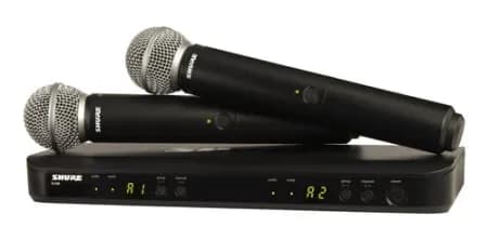 Microfone Shure BLX288/SM58 c/2 Mano