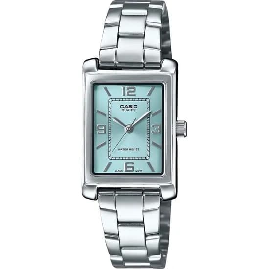 Relógio Casio LTP-1234DD-2ADF Analógico Feminino - Prata/Azul Claro