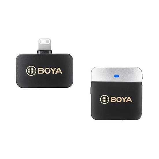 Microfone Sem Fio Boya BY-M1V5 para iPhone (1TX+1RX)