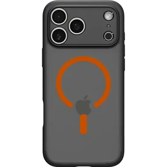 Capa Protetora Spigen Ultra Hybrid Magfit para iPhone 17 Pro Max - Frost Black Orange (ACS10480)