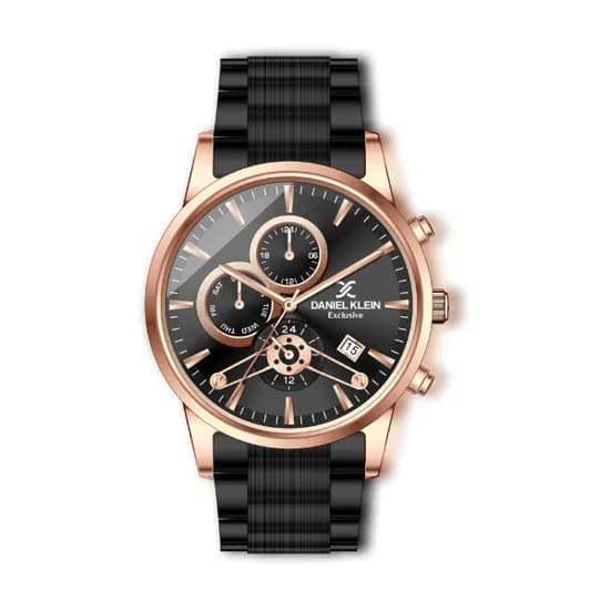 Relógio Analógico Masculino Daniel Klein Exclusive DK.1.12369-4 - Preto e Dourado