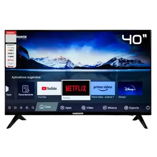 Smart TV 40" Magnavox 40MEZ443-M1 HD HDMI/USB Android/Magistv
