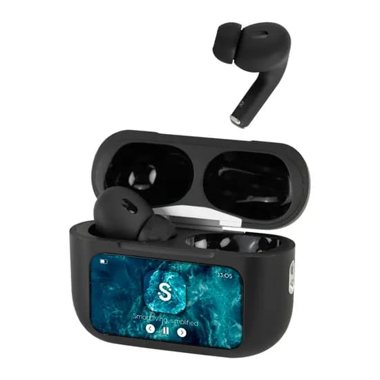 Fone de Ouvido Smartfy FS01 - Bluetooth - com Tela Touchscreen - Preto