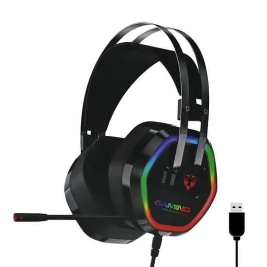 Fone Satellite AE-305 Gaming RGB com Microfone